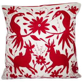 Coussin rouge 65x65 Otomi ViBamos