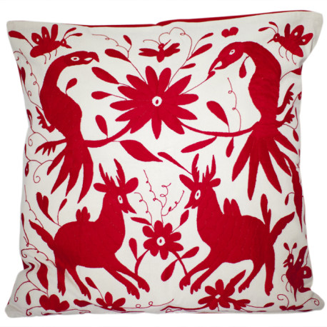 Coussin rouge 65×65 Otomi ViBamos