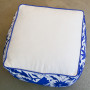 Pouf carré bleu Otomi ViBamos