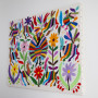 Tableau le paon Otomi de ViBamos tissu Otomi mexicain