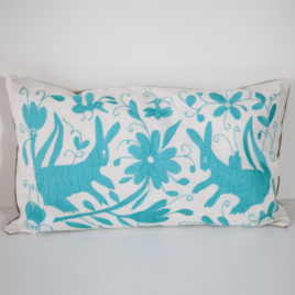 Coussin unicolore 2 Otomi ViBamos tissu mexicain.