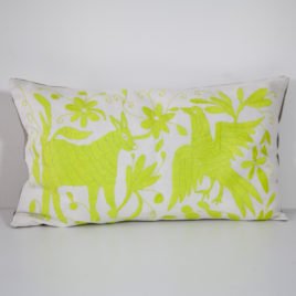 Coussin unicolore 3 Otomi ViBamos tissu mexicain.