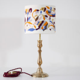 Lampe Conejo y Colibri ViBamos tissu Otomi mexicain