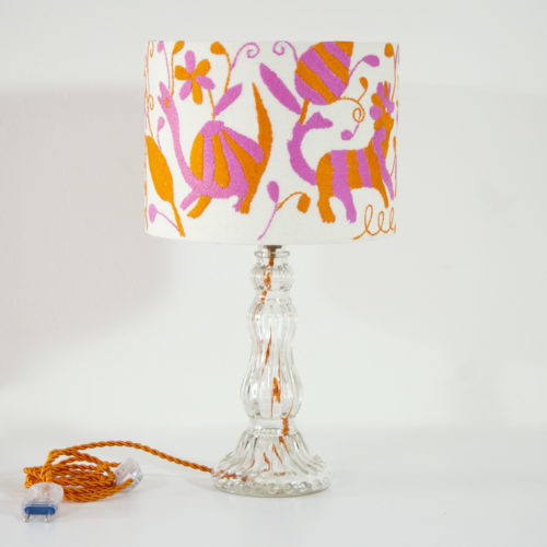 Lampe Florencia ViBamos tissu Otomi mexicain