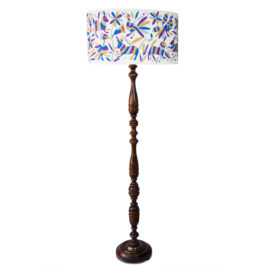 Lampadaire ViBamos tissu Otomi mexicain