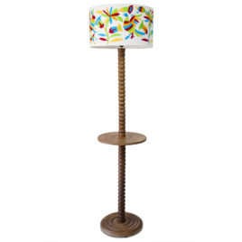 Lampe Mesita ViBamos tissu Otomi mexicain