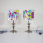 Lampes Nolwenn et Julie ViBamos tissu Otomi mexicain